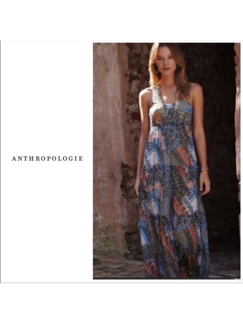 Weston Wear by Anthropologie Multicolor Paisley Tiered Maxi Dress